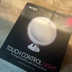 Updated 10x Magnifying Lighted Makeup Mirror with Touch Control LED Lights, 360 Degree Rotating Arm, and Powerful Locking Suction Cup, Portable Magnif