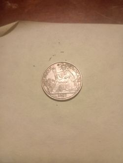 1937 10 cents silver coin from French Indochina for sale.
