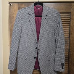 Men's Houndstooth black white Blazer jacket. Retail $875 