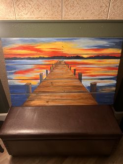 Artwork On Custom Wood Canvas