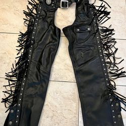 Women Harley Davidson Leather Chap Size M