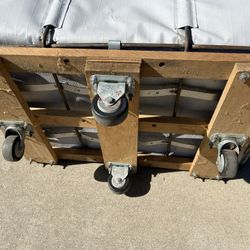 Heavy Duty Industrial Laundry Bin / Cart Canvas And Wood