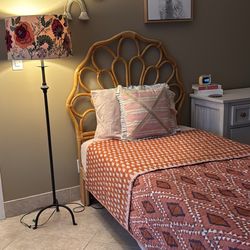 Twin Rattan Bed Frame And Head Board