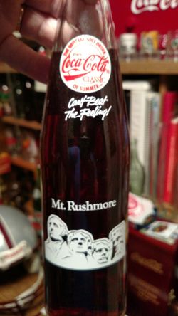 Mount Rushmore Coca Cola bottle