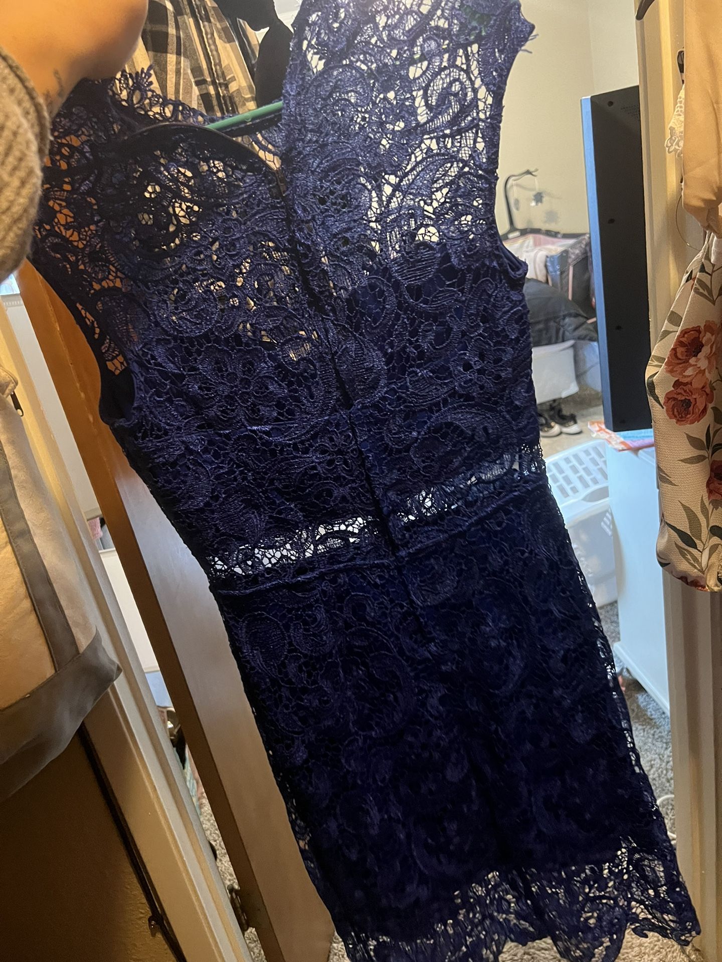 Royal Blue Dress Size L Good Quality