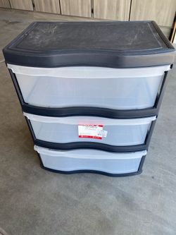 3 Large Plastic Durable Drawers