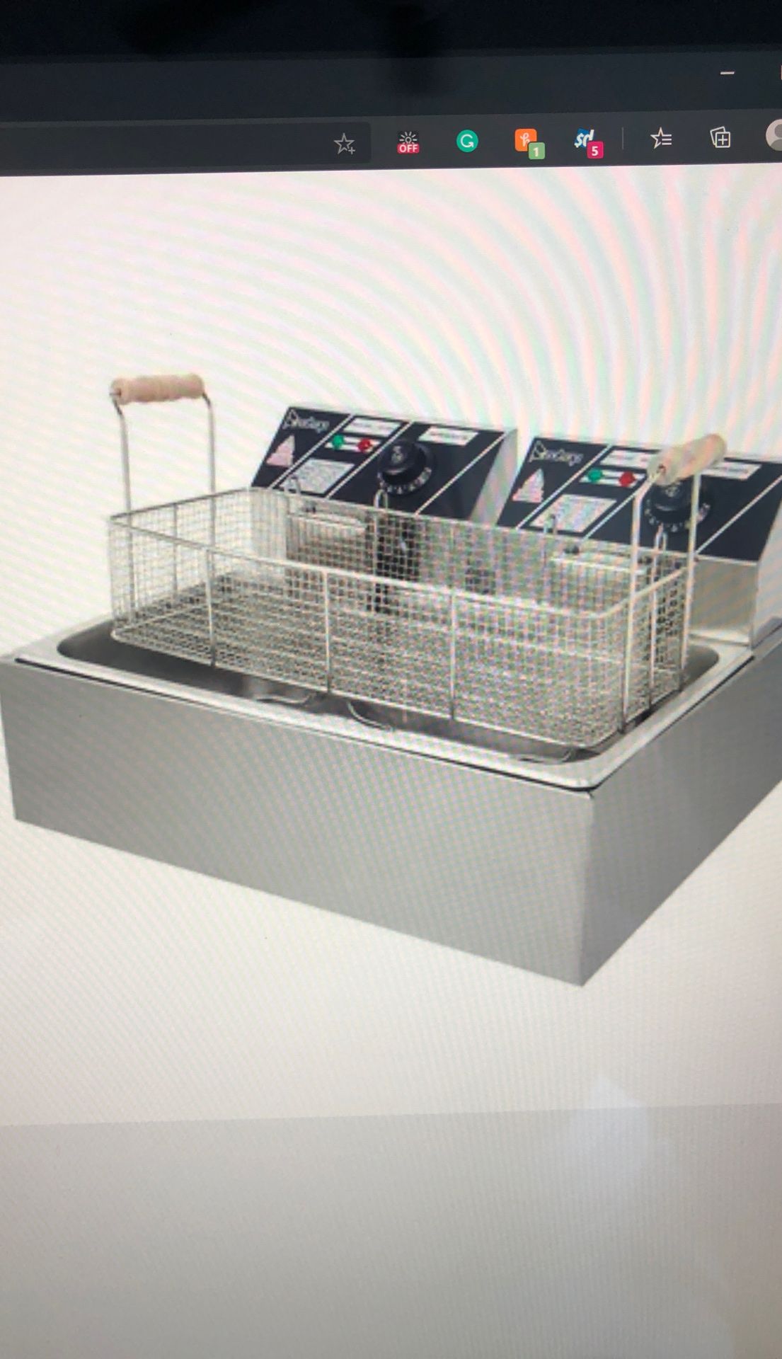 Commercial, countertop double deep fryer