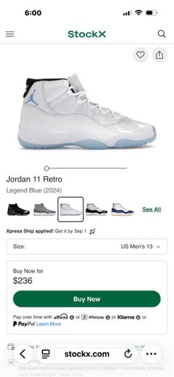 Air Jordan retro 11  size 12.5