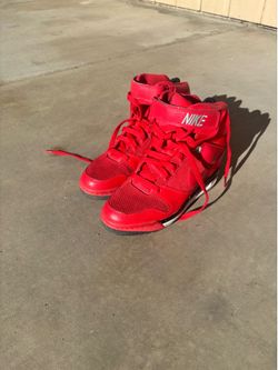 Nike red hi wedge sneakers size 8