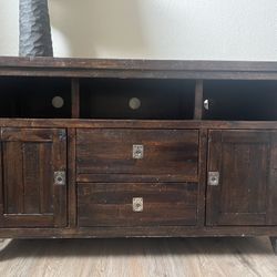 Rustic Wood Entertainment Center/Console Cabinet