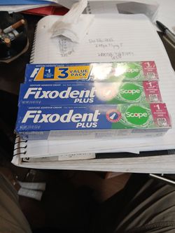 FIXODENT PLUS WITH SCOPE 3 PACK