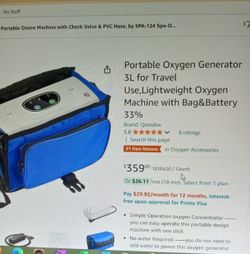 Portable oxygen machine