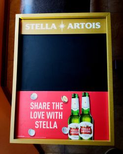 Stella Artois Beer Chalk Board 18" X " 24