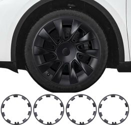 5062Y - Wheel Rim Protector for Tesla Model Y 20 Inch Induction Wheels All-in-one Car Tire Trim Rings Rim Case Hubcaps Wheel Cover 2020-2024 Model Y A