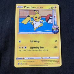 READ Pikachu On The Ball Pokémon Card 