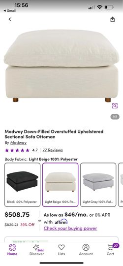 Beige Large Ottoman Wayfair