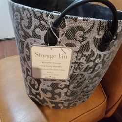 New Glitter Fabric Laundry Clothes Storage Basket Toy Container Nwt