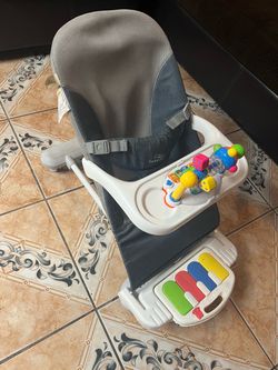 Cuddo Baby Bouncer 4-in-1 |Pianos, Feeding Tray, Play Bar, Wheels