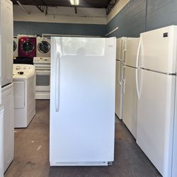 Frigidaire 30 x 62-inch freezer.  Everything works perfectly, is spotless, and comes with a warranty.  