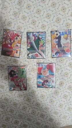 One Piece Promo Cards Luffy, Zoro, Sanji, Brook, Franky
