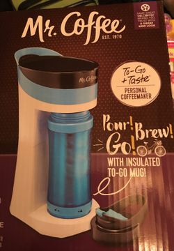 Mr Coffee Pour Bree Go with insulated to-go Mug