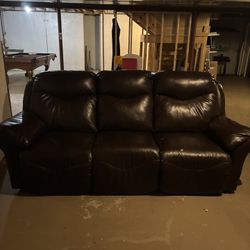 Leather Recliner Couch 