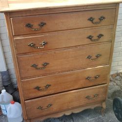 Free Vintage Tall Wood Dresser Project Piece 