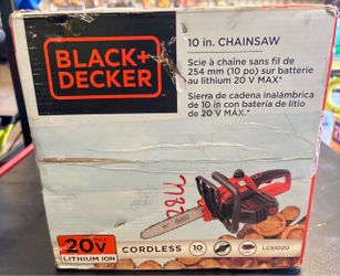 Black+Decker 10 in. Cordless Chainsaw LCS1020