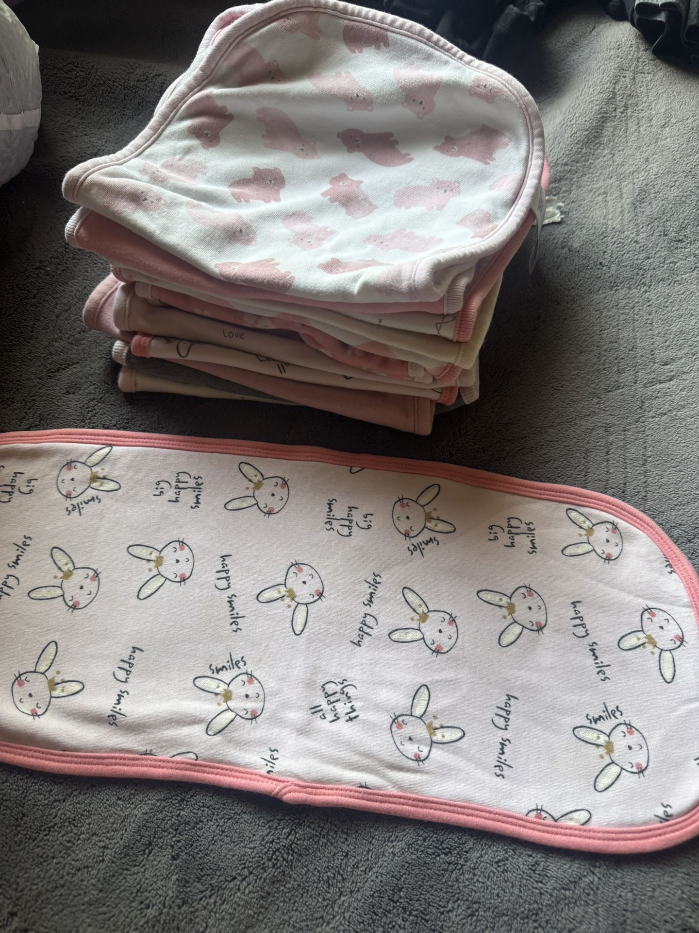 Baby Girl Burp Cloths
