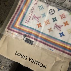 Louis Vuitton Murakami White Silk scarf 