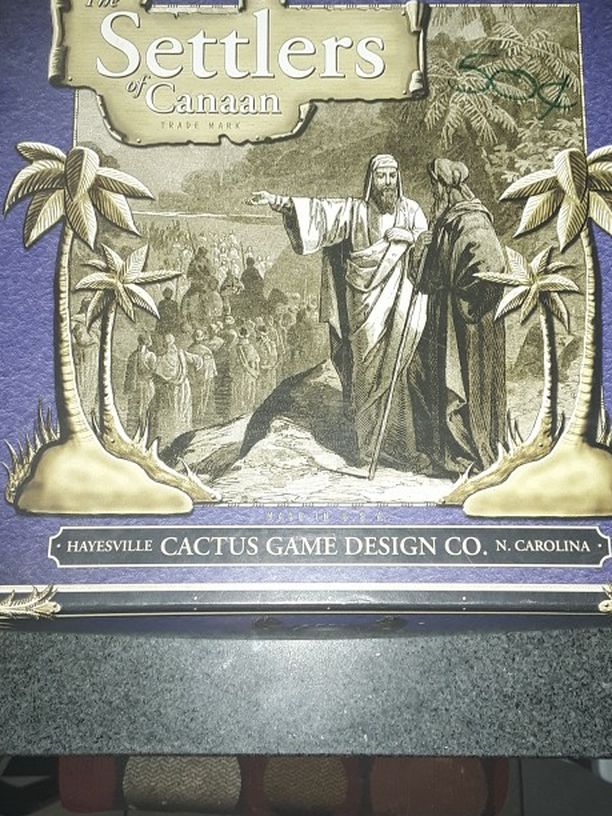"The Settlers of Canaan" board game