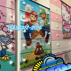 Mario Brothers Five Drawer Dresser New chest Cajonera Comoda 