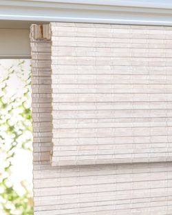 Cordless Bamboo Roman Shades, Privacy Window Treatment, Roll Up Bamboo Blinds for Window 23'' W x 60'' H