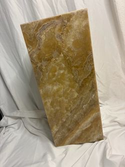 Brown onyx semi precious stone pedestal!