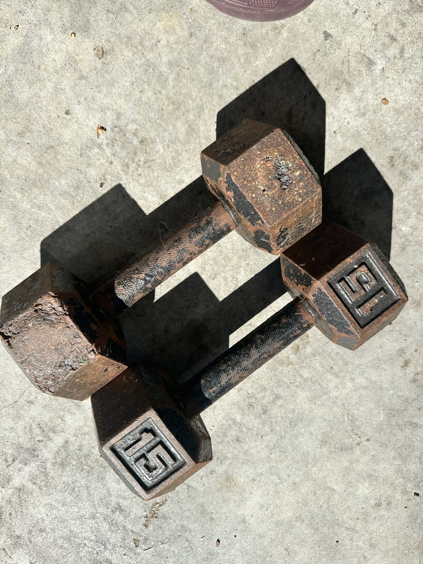 15-lb. Cast Iron Dumbbells