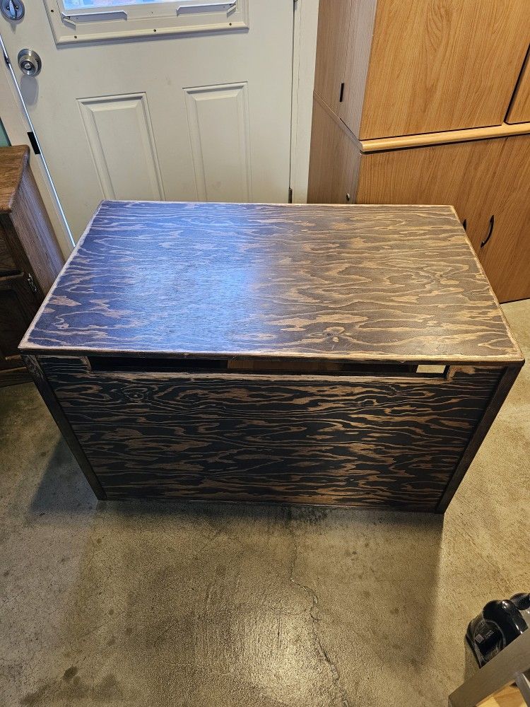 Custom Wooden Cat Box and Storage Enclosure