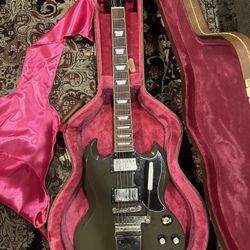 Epiphone 61 Standard SG Vibrola (Mint) w/ Gator Leather Hardshell Case