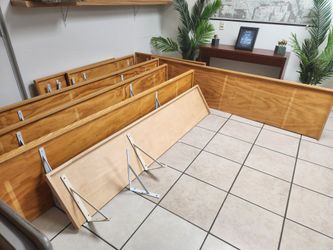Wood shelves with L brackets