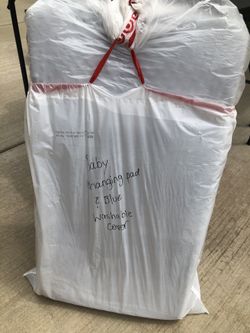 Diaper changing Pad w/removable washable blue cover