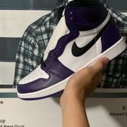 Jordan 1 Court Purple (brand New)