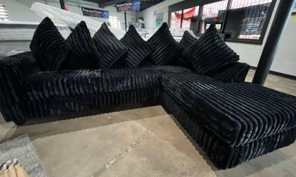 New ποΈ Luxury Black Sectional Sofa β Modern, Spacious & Ultra Comfortable βοΈ Shop with $0 down βοΈ