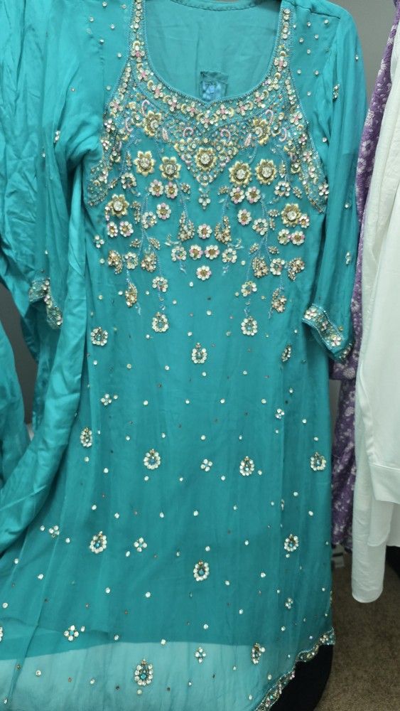 3 Piece Fully Embellished Party Dress