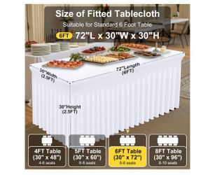 table skirt $12 each white great for catering buffet parties catering