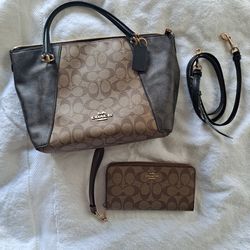 Coach Purse And Wallet $200