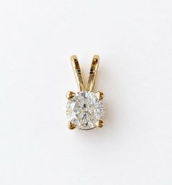 💎 GIA-Certified Natural Diamond Pendant – 0.55 Carat – 14K Gold
