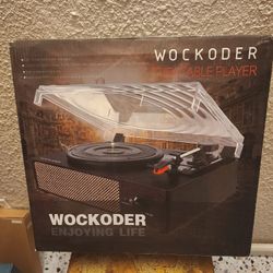 Wockoder Turnable Record Player/Crimson