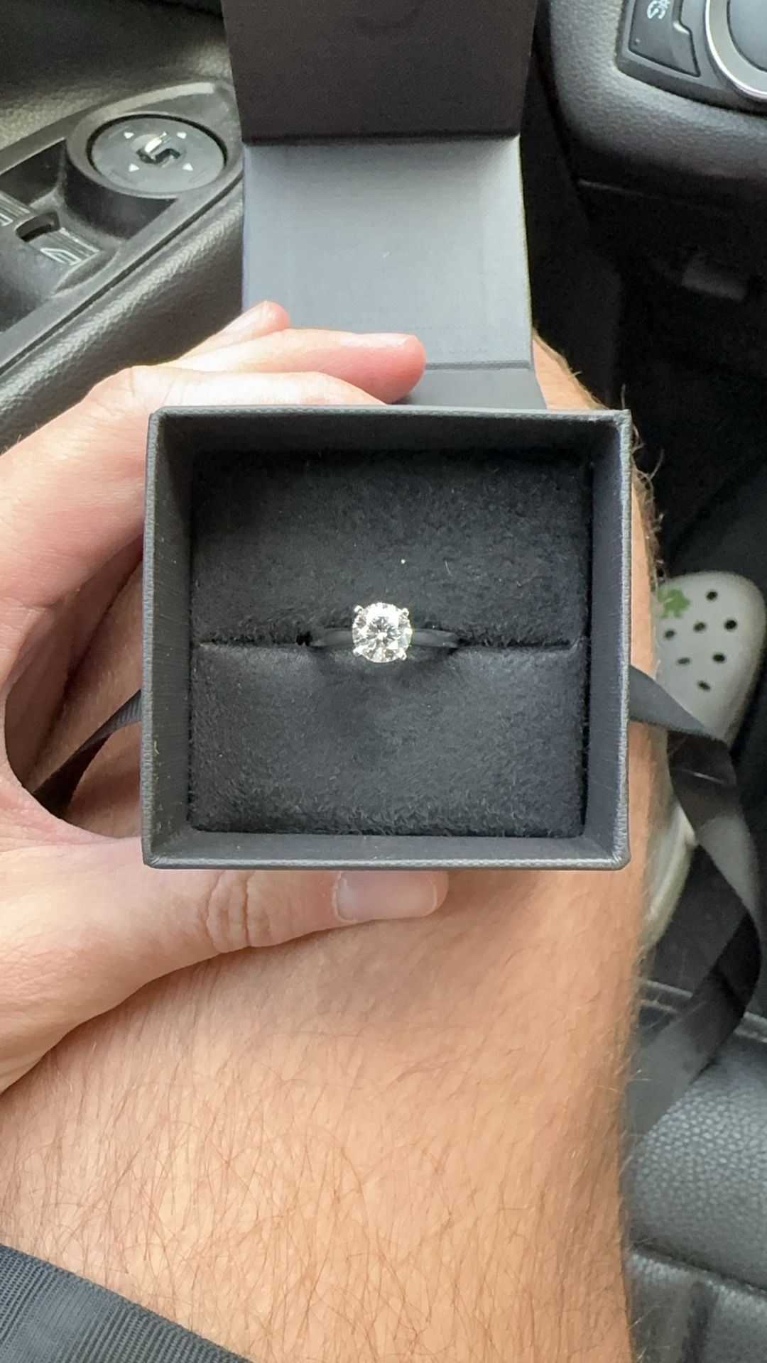 1 1/2 Carot Engagement Ring (Sterling Silver Band)