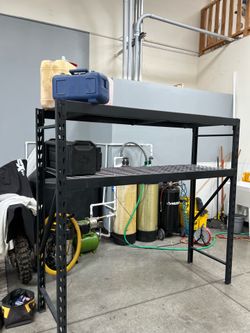 Rack with two shelves