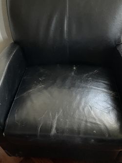 Leather club chair
