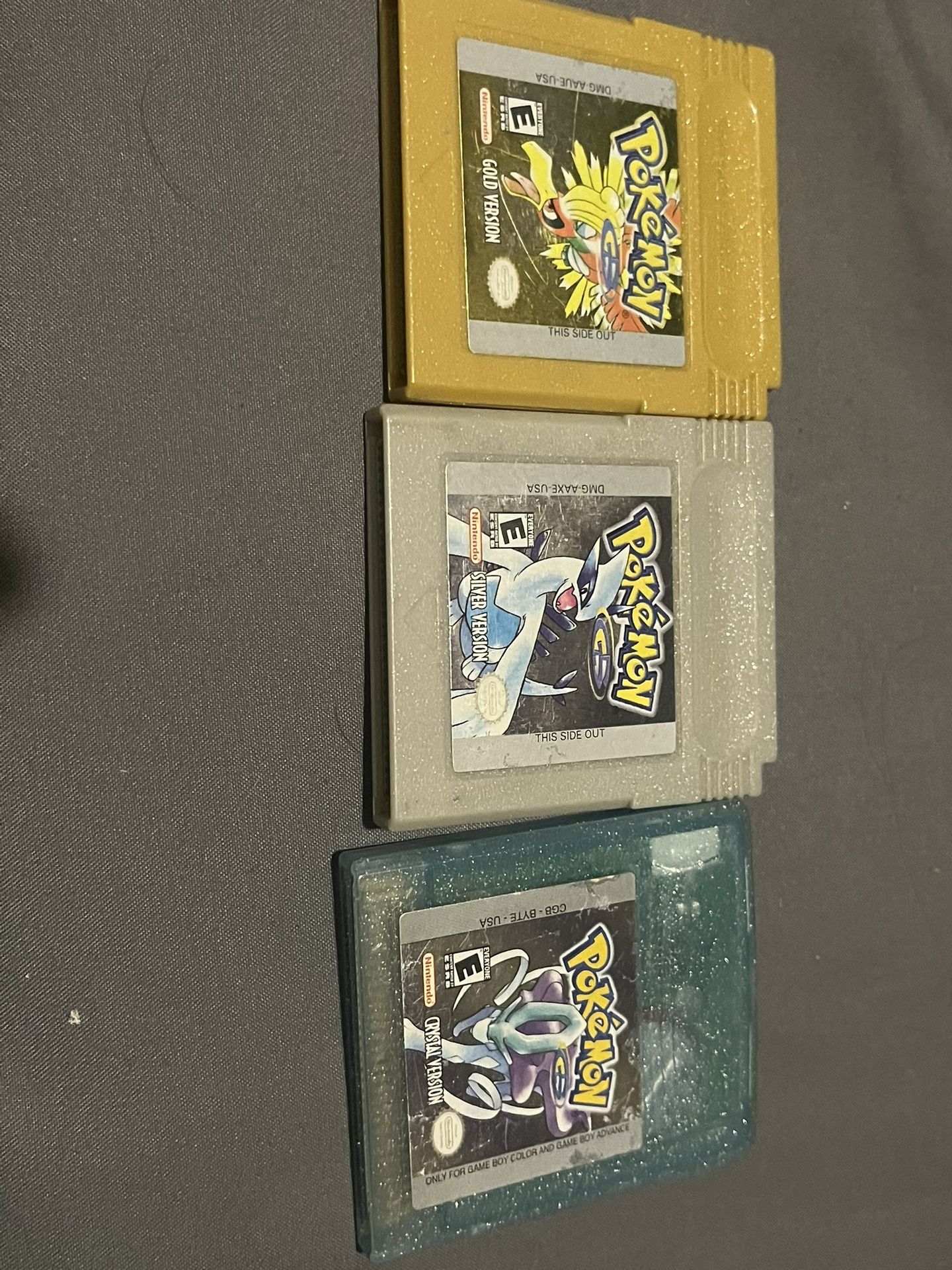 Authentic Pokémon Crystal , Gold, Silver